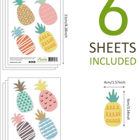 Pineapple wall decals - Picture 3 of 5